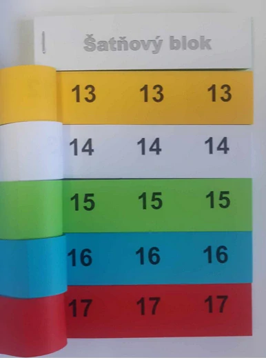 Šatnový lístek - 1 blok